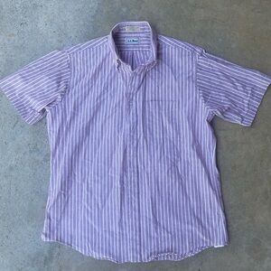 L.L Bean purple short sleeve button up